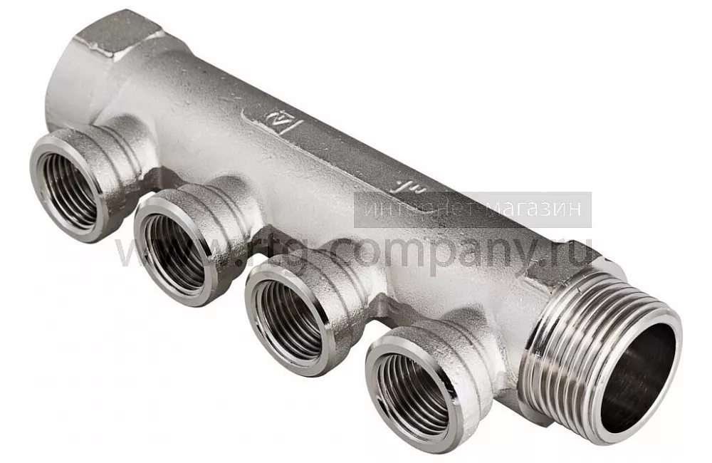 Коллектор внутренняя резьба 3 выхода 3/4" * 1/2" (VTc.550.N) (Valtec)